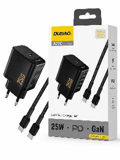 شاحن DUDAO A27C GaN سريع 25W مع كيبل Type-C