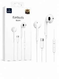 سماعات WIWU EB303 سلكية USB-C مع مايك وتحكم بالصوت