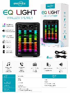 سماعة GREATNICE EQ Light لاسلكية بإضاءة LED – مقاس 8 إنش