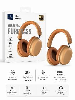 سماعة رأس WIWU Elite لاسلكية Pure Bass – بني