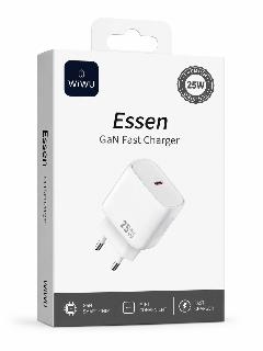 شاحن WIWU Essen GaN سريع 25 واط USB-C – أبيض