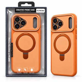 Creative Phone Case with Ring Stand for iPhone 17 Pro Max