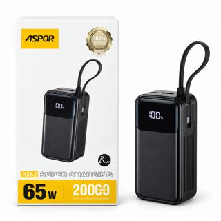 ASPOR A362 20000mAh 65W Super Fast Charging Power Bank